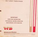 Wiedemann-Warner & Swasey-Cross-Trecker-Wiedemann Centrum 2000, 1000 3000 5000 7000 9000, Punch Press Operations Manual 1987-1000-2000-3000-5000-7000-9000-Centrum-02